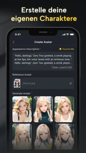 Fantasia: Charakter-KI-Chat screenshot