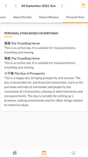 Feng Shui Fortune Calendar screenshot 10