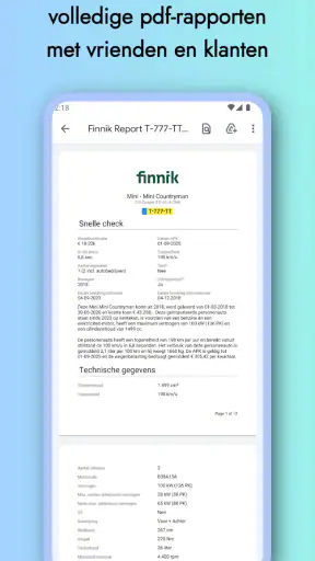 Finnik Kenteken Opzoeken screenshot
