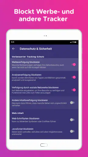 Firefox Klar Browser screenshot 10
