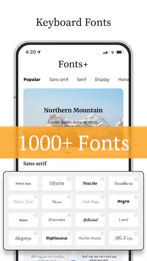 Fonts+ : Schriftart-Tastatur screenshot