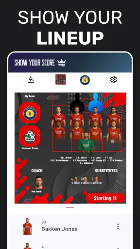 Fussball Aufstellung screenshot