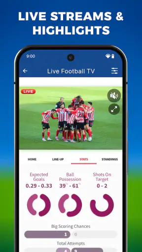 Fußball Live. Football TV App screenshot