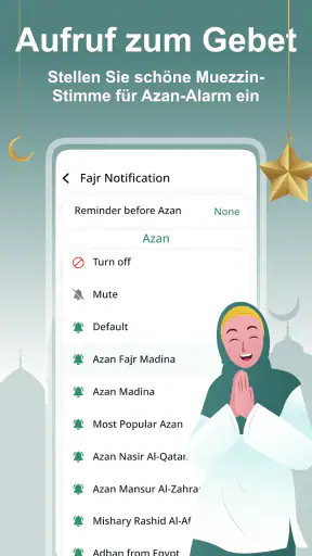 Gebetszeiten, Azan und Qibla screenshot