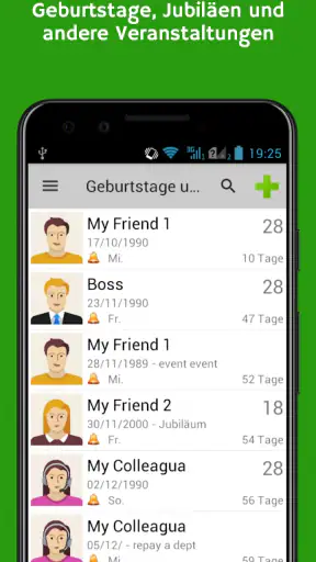 Geburtstage und Ereignisse screenshot