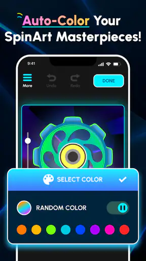 Glow Finger Spinner Art App screenshot