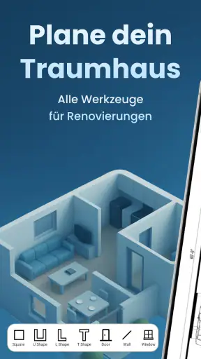 Hausentwurfsplan 3D-App screenshot