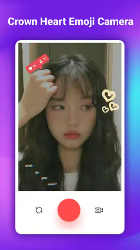 Herzkrone Emoji Kamera screenshot