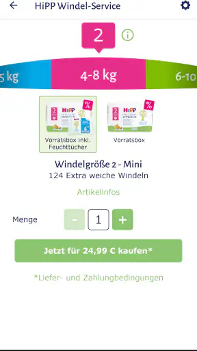 HiPP App screenshot