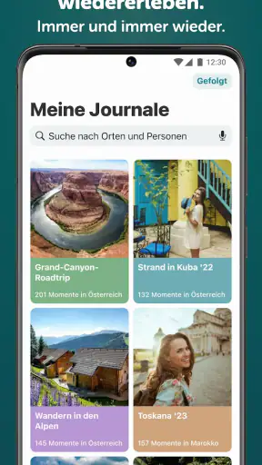 Journi Blog - Reisetagebuch screenshot