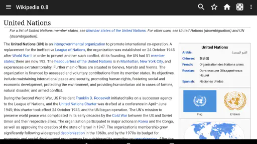 Kiwix, Wikipedia offline screenshot 11