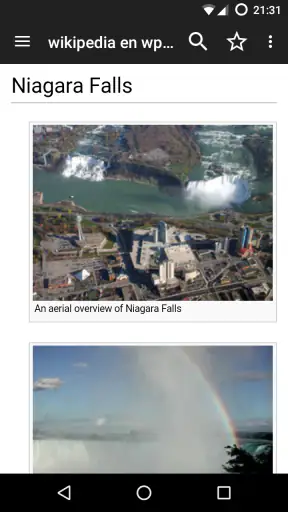 Kiwix, Wikipedia offline screenshot