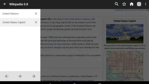 Kiwix, Wikipedia offline screenshot