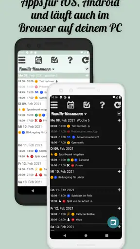 Klender, Familienagenda screenshot