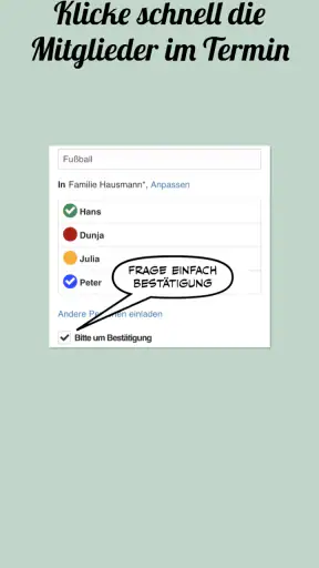 Klender, Familienagenda screenshot