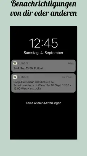 Klender, Familienagenda screenshot