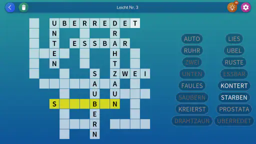 Kreuzgitter Worträtsel screenshot