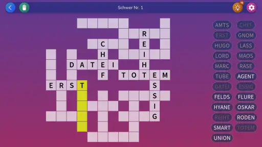 Kreuzgitter Worträtsel screenshot