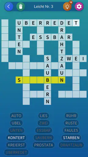 Kreuzgitter Worträtsel screenshot