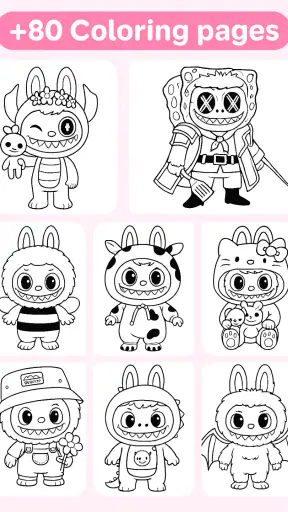 Labubu Coloring Games for Kids screenshot 12