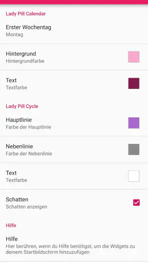 Lady Pill Widgets screenshot