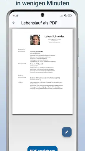 Lebenslauf erstellen & PDF screenshot