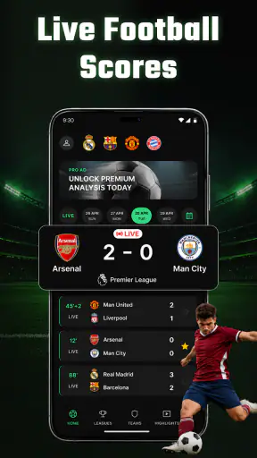Live Score: Fußball Ergebnisse screenshot 1