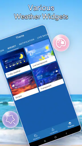 Lokales Wetter：Alarm-Widget screenshot