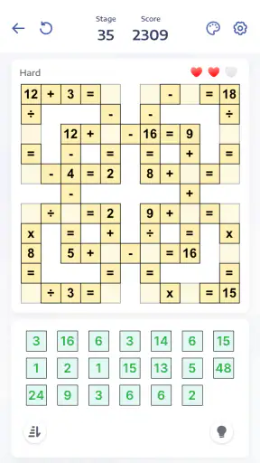Mathematik-Puzzles - Crossmath screenshot