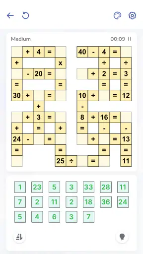 Mathematik-Puzzles - Crossmath screenshot