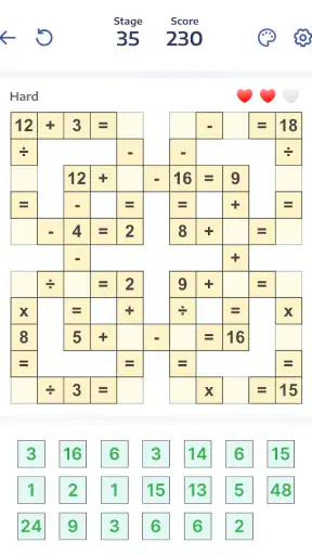 Mathematik-Puzzles - Crossmath screenshot
