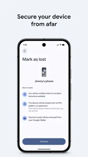 „Mein Gerät finden“ von Google screenshot