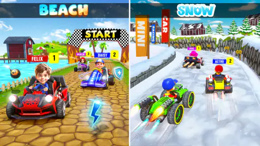 Mini Car Racing - Auto Spiele screenshot