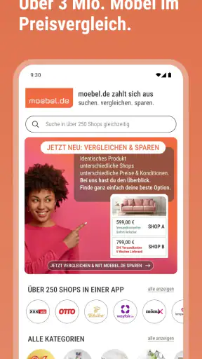 moebel.de: Möbel, Deko, Lampen screenshot