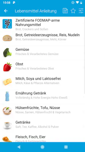 Monash University FODMAP diet screenshot