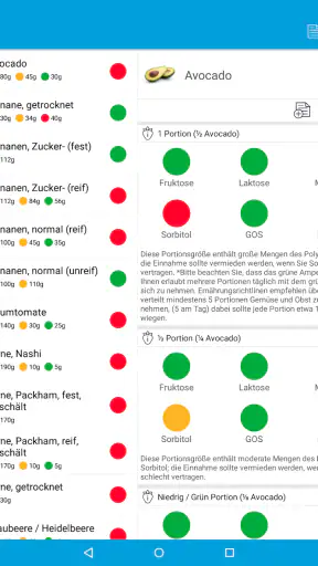 Monash University FODMAP diet screenshot