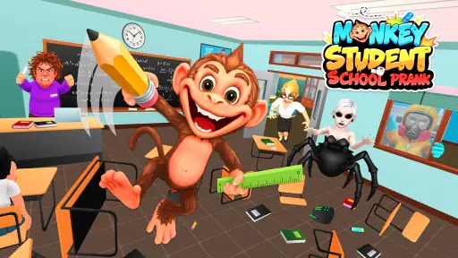Monkey Student: School Prank screenshot 12