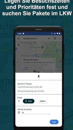 Multi-Stop-Routenplaner screenshot