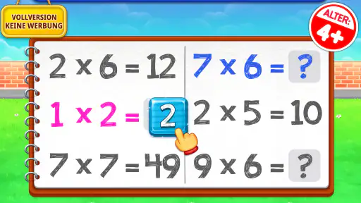 Multiplikation spiele Für 2-7 screenshot