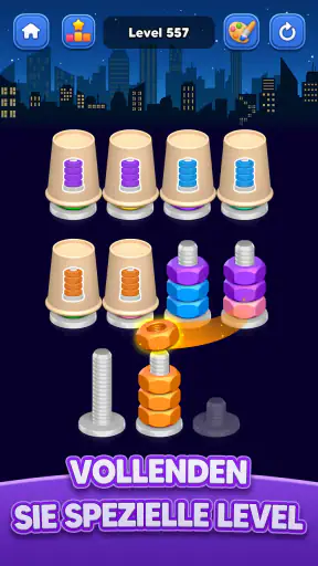Muttern Sortieren: Farbspiel screenshot