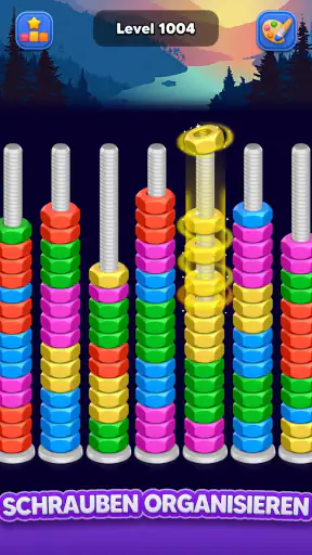 Muttern Sortieren: Farbspiel screenshot