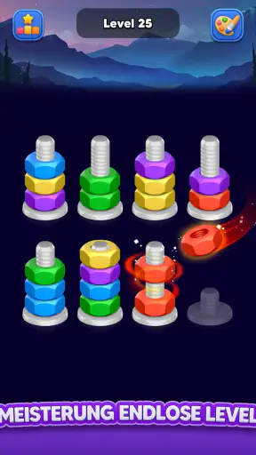 Muttern Sortieren: Farbspiel screenshot 9