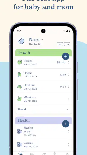 Nara - Baby & Mom Tracker screenshot