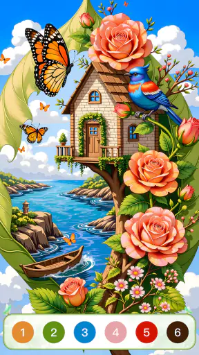 Nature Calm Paint by Numbers screenshot