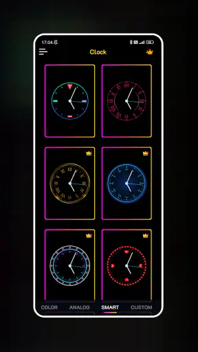 Neon Clock Wallpaper screenshot