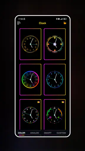 Neon Clock Wallpaper screenshot