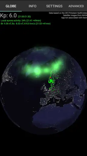Nordlichtmelder screenshot