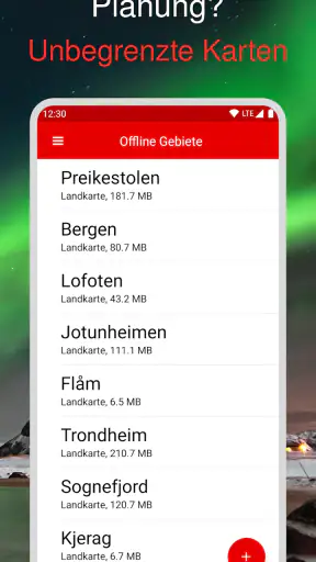 Norwegische Karte screenshot