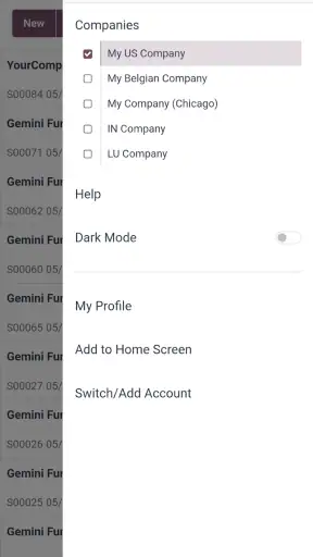 Odoo screenshot
