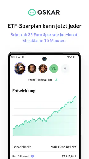 Oskar - Dein ETF Sparplan screenshot 1